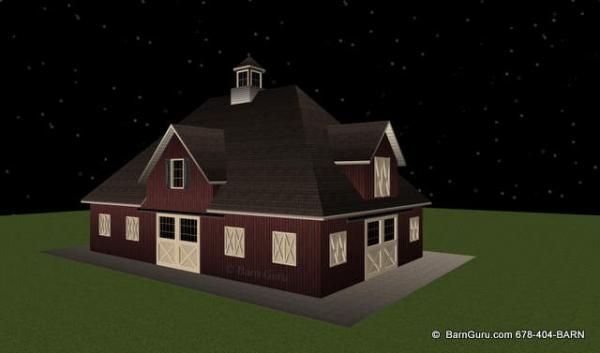 4 Stalls - Tack - Feed - Office - Wash - Horse Barn