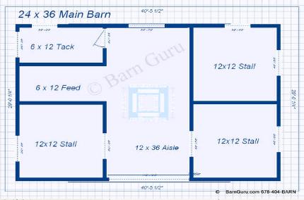 Example Of A Pole Barn Floor Plan Design