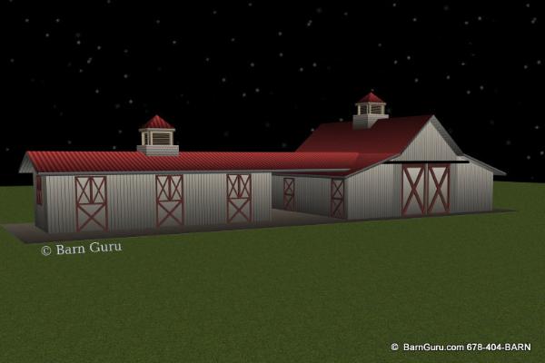New Shed Row Horse Barn 