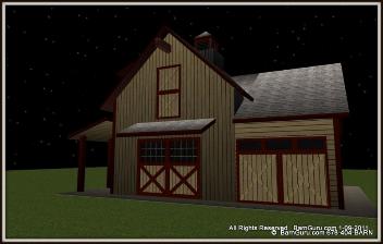 Horse Barn Storage Building - Small Tractor Shed - Ga Barn Builder