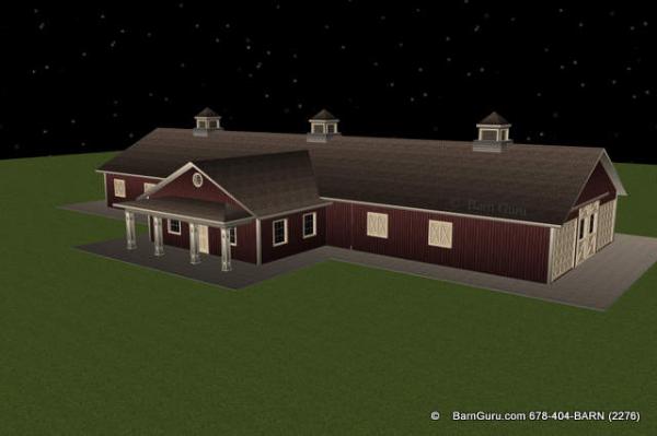 This Horse Barn Has A very nice one bedroom Apartment with kitchen