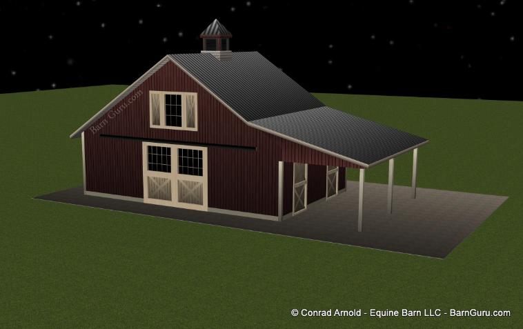 2_Stall_Horse_Barn_Plan